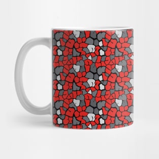 Elephant Print Skin Pattern Red Gray Mug